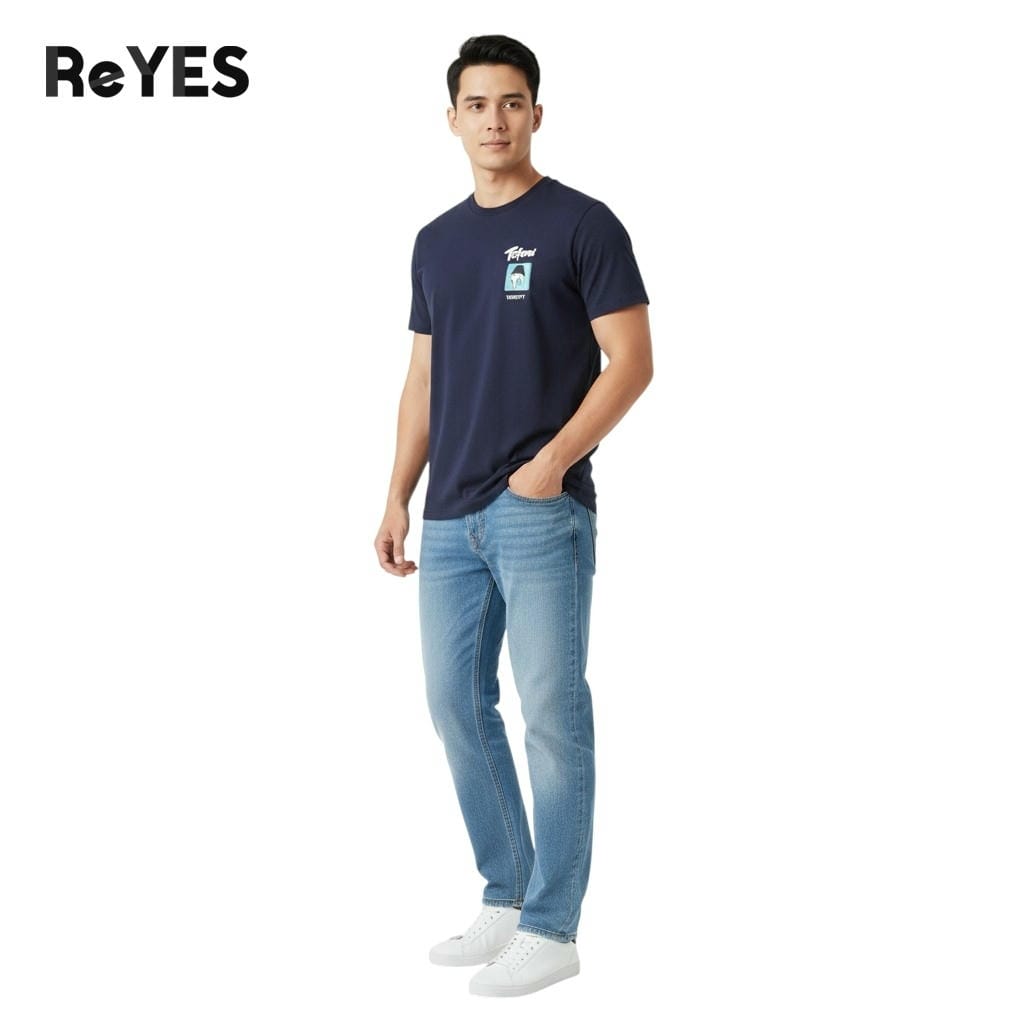 Alternative view of Áo thun nam cổ tròn ReYES RTX018 chất cotton muối 100% thấm hút mồ hôi form regular dễ phối đồ, có size lớn, big size