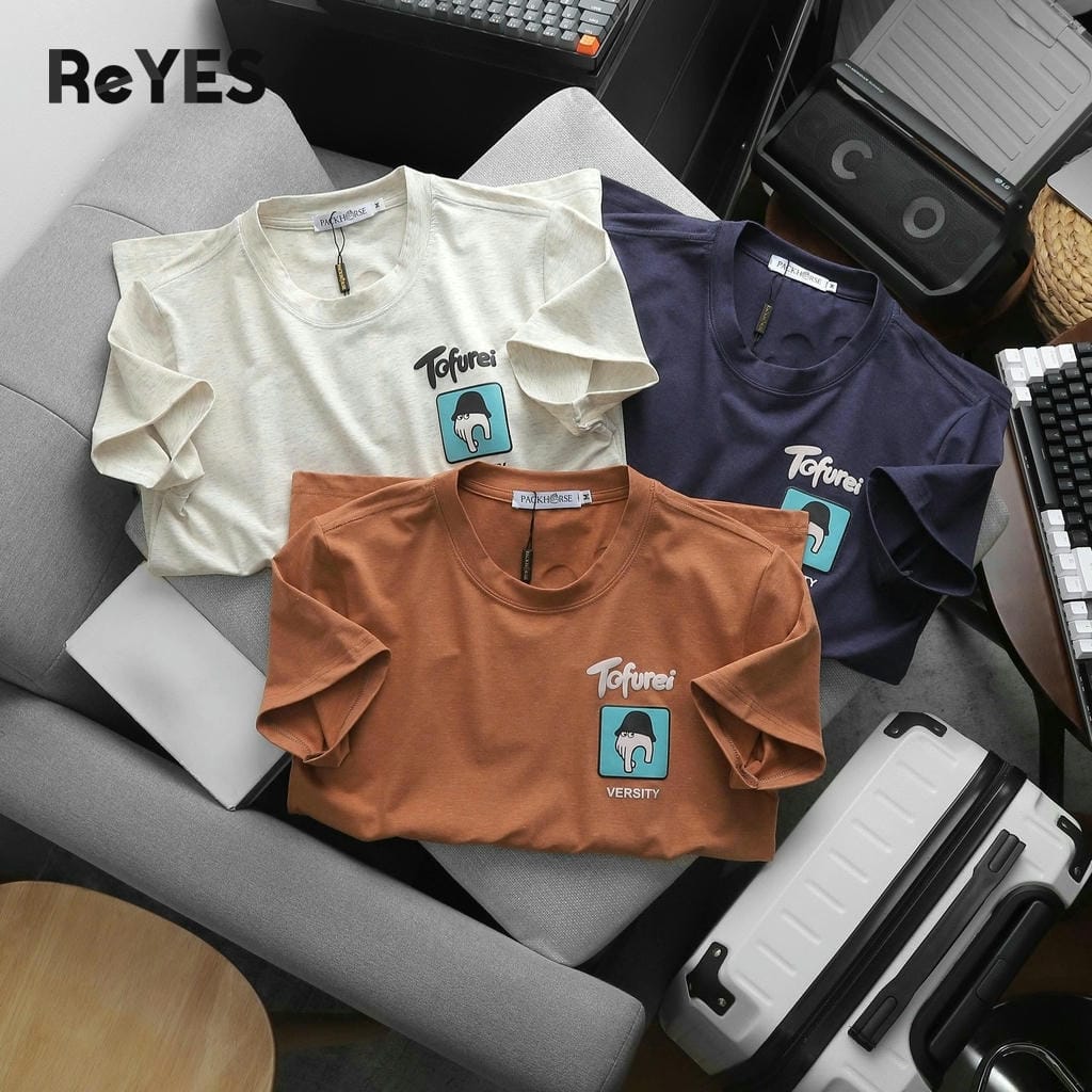 Áo thun nam cổ tròn ReYES RTX018 chất cotton muối 100% thấm hút mồ hôi form regular dễ phối đồ, có size lớn, big size - Ảnh 5