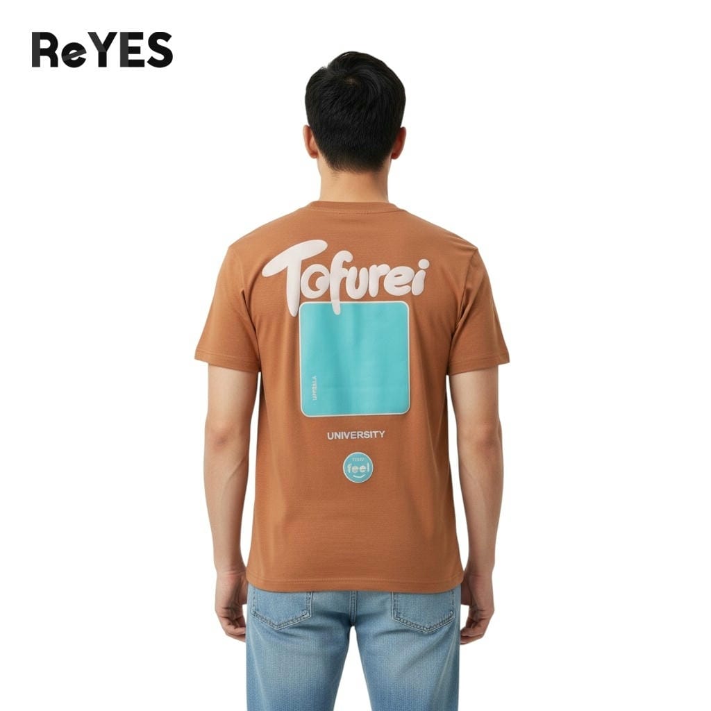 Áo thun nam cổ tròn ReYES RTX018 cotton 100% in hình lưng form regular đẹp thoáng mát đi chơi dạo phố, có big size - Ảnh 4