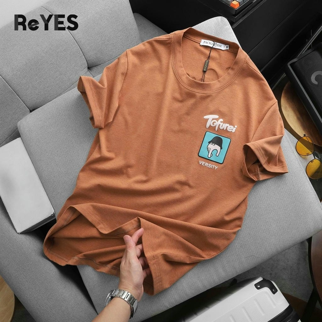 Áo thun nam cổ tròn ReYES RTX018 cotton 100% in hình lưng form regular đẹp thoáng mát đi chơi dạo phố, có big size - Ảnh 8