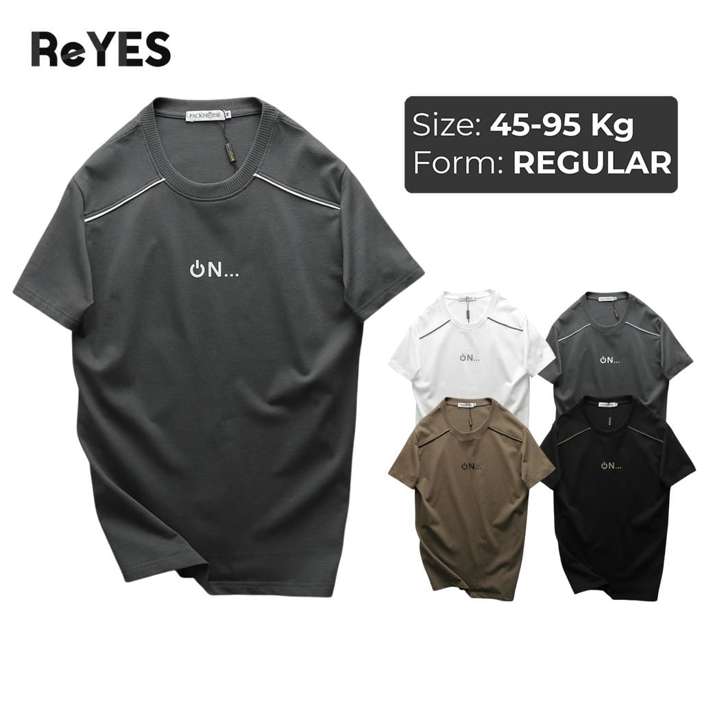 Áo thun nam cổ tròn ReYES RTX019 cotton 100% form regular basic trơn đi làm đi chơi nhiều màu cho nam 45-95kg