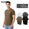 Áo thun nam cổ tròn ReYES RTX019 vải cotton 100% form regular basic thoáng mát, áo phông nam trơn in logo đơn giản đẹp