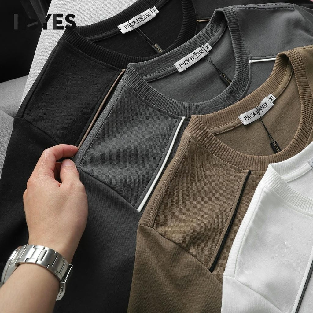 Áo thun nam cổ tròn ReYES RTX019 vải cotton 100% form regular basic thoáng mát, áo phông nam trơn in logo đơn giản đẹp - Ảnh 8