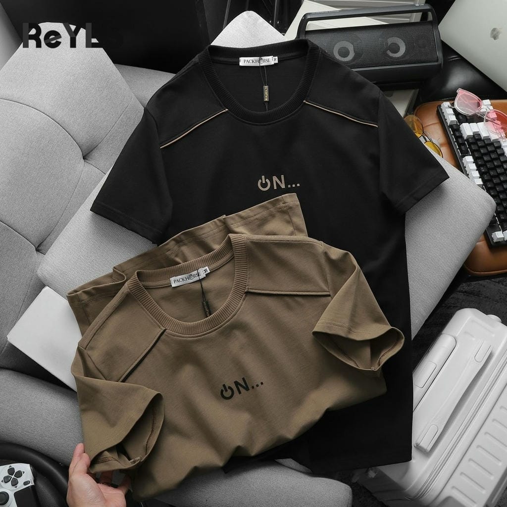 Áo thun nam cổ tròn ReYES RTX019 vải cotton 100% form regular basic thoáng mát, áo phông nam trơn in logo đơn giản đẹp - Ảnh 9