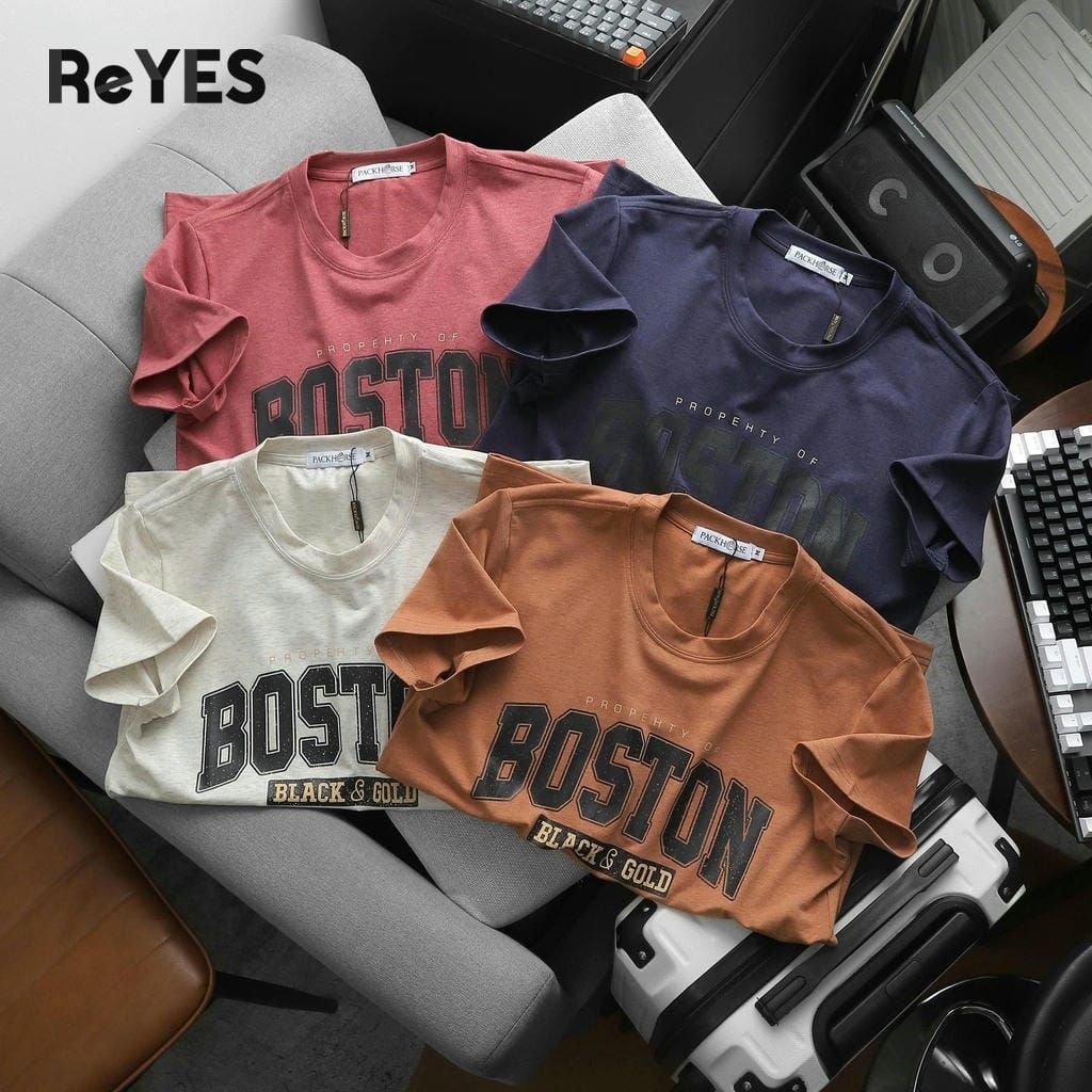 Áo thun nam cổ tròn ReYES RTX024 chất cotton muối 100% form regular thoáng mát đủ size 95kg, màu xanh, nâu, hồng, trắng - Ảnh 7
