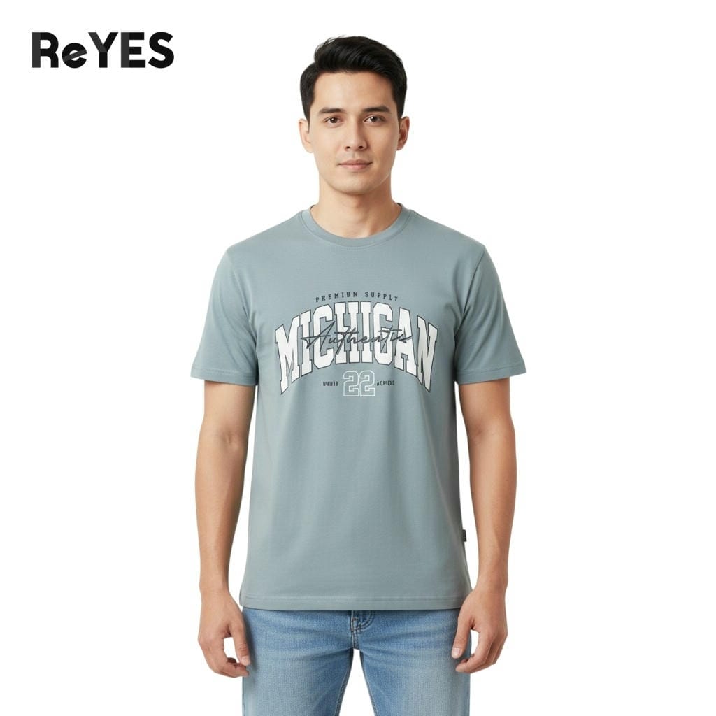 Áo thun nam cổ tròn ReYES RTX094 chất cotton 100% co giãn 4 chiều, form regular thoáng mát thấm hút mồ hôi - Ảnh 4
