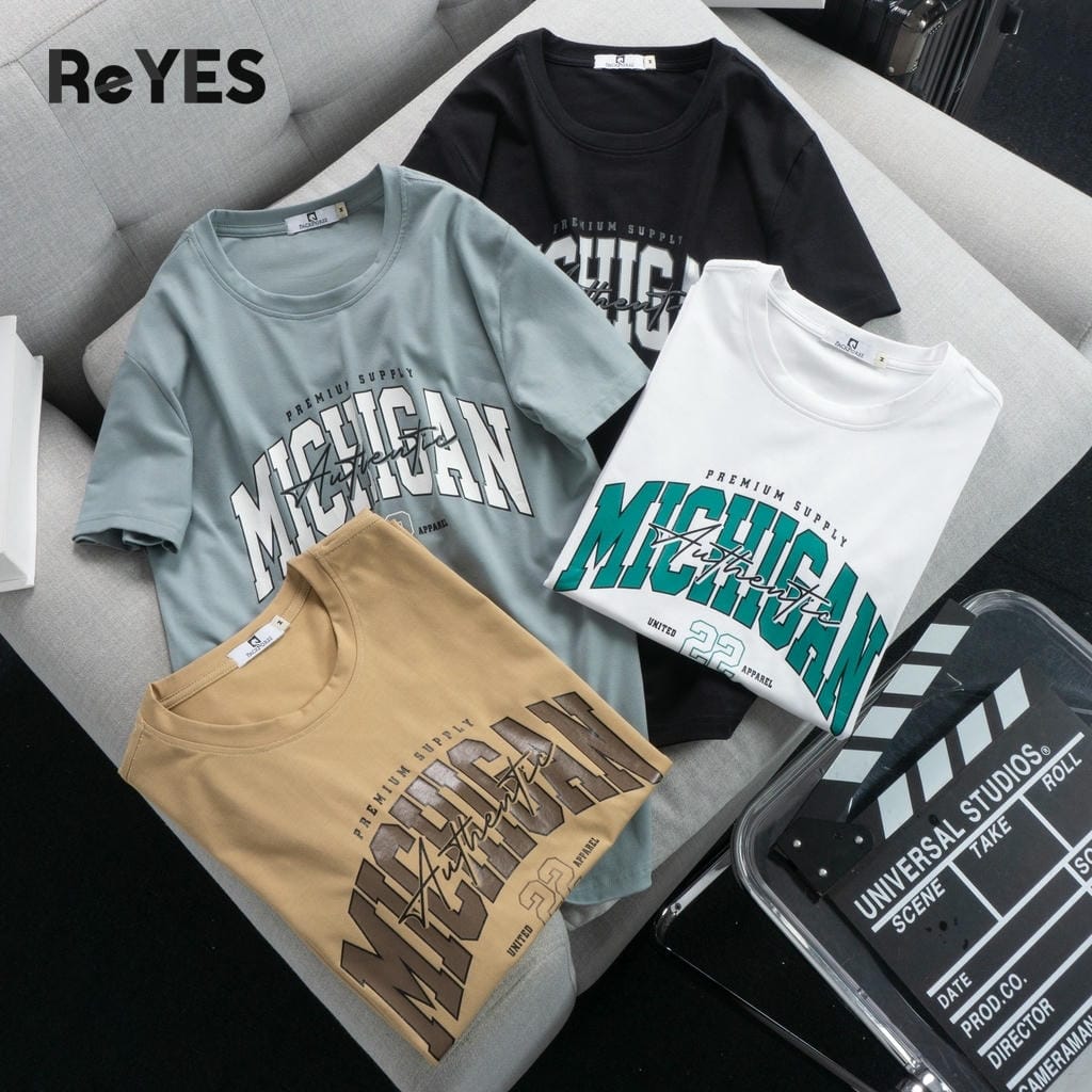 Áo thun nam cổ tròn ReYES RTX094 chất cotton 100% co giãn 4 chiều, form regular thoáng mát thấm hút mồ hôi - Ảnh 6