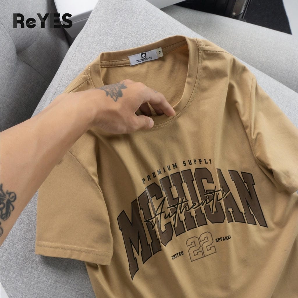 Áo thun nam cổ tròn ReYES RTX094 chất cotton 100% co giãn 4 chiều, form regular thoáng mát thấm hút mồ hôi - Ảnh 8