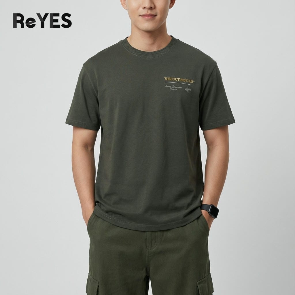 Áo thun nam nữ form rộng Oversize ReYES ROT003 cotton khô 100% in lưng, mặc đôi đi chơi, màu trắng, xám - Ảnh 5