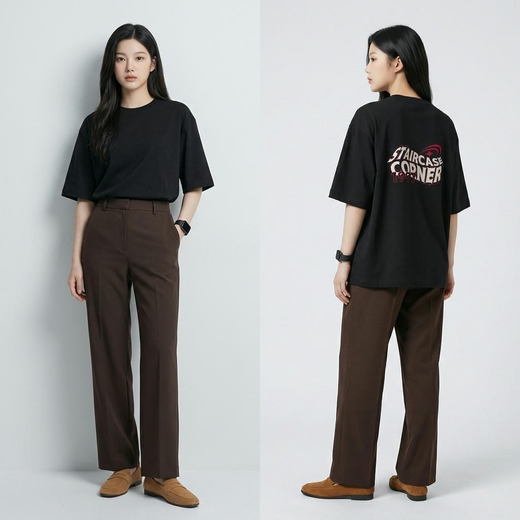Alternative view of Áo thun nam nữ form rộng tay lỡ, áo phông unisex basic dễ phối đồ, cotton khô thấm hút, đi học đi chơi ReYES ROT014