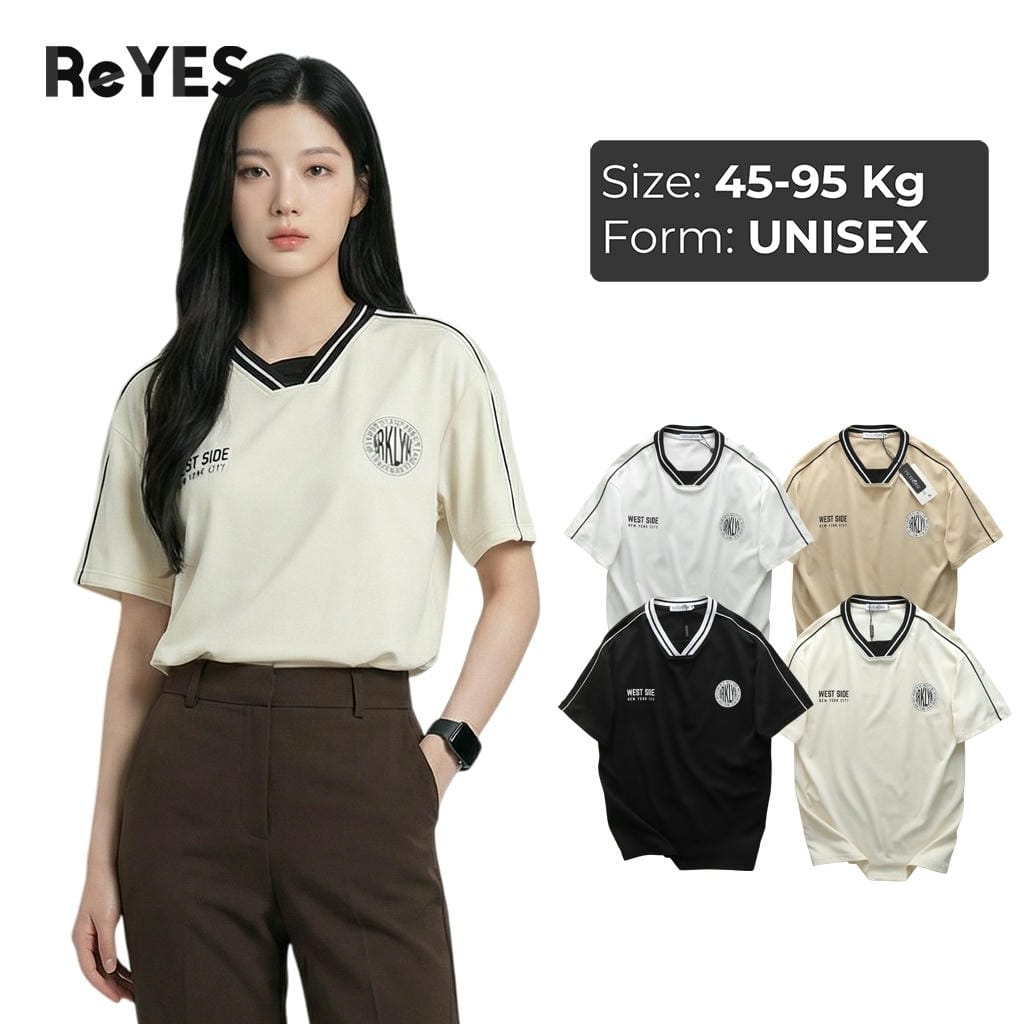 Áo thun nam nữ form rộng West Side, áo phông unisex tay ngắn in chữ, dễ phối đi học đi chơi ReYES RUS001