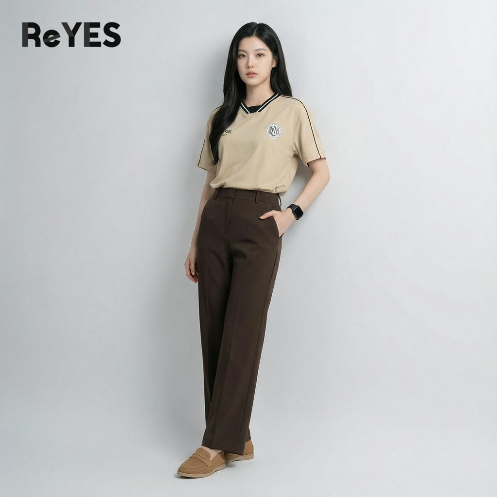 Alternative view of Áo thun nam nữ form rộng West Side, áo phông unisex tay ngắn in chữ, dễ phối đi học đi chơi ReYES RUS001