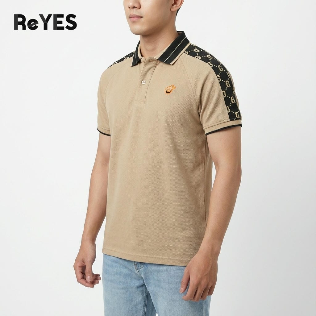 Áo thun nam polo có cổ ReYES RSP049 vải cá sấu vảy cá mát lạnh phong cách lịch lãm, có big size - Ảnh 3