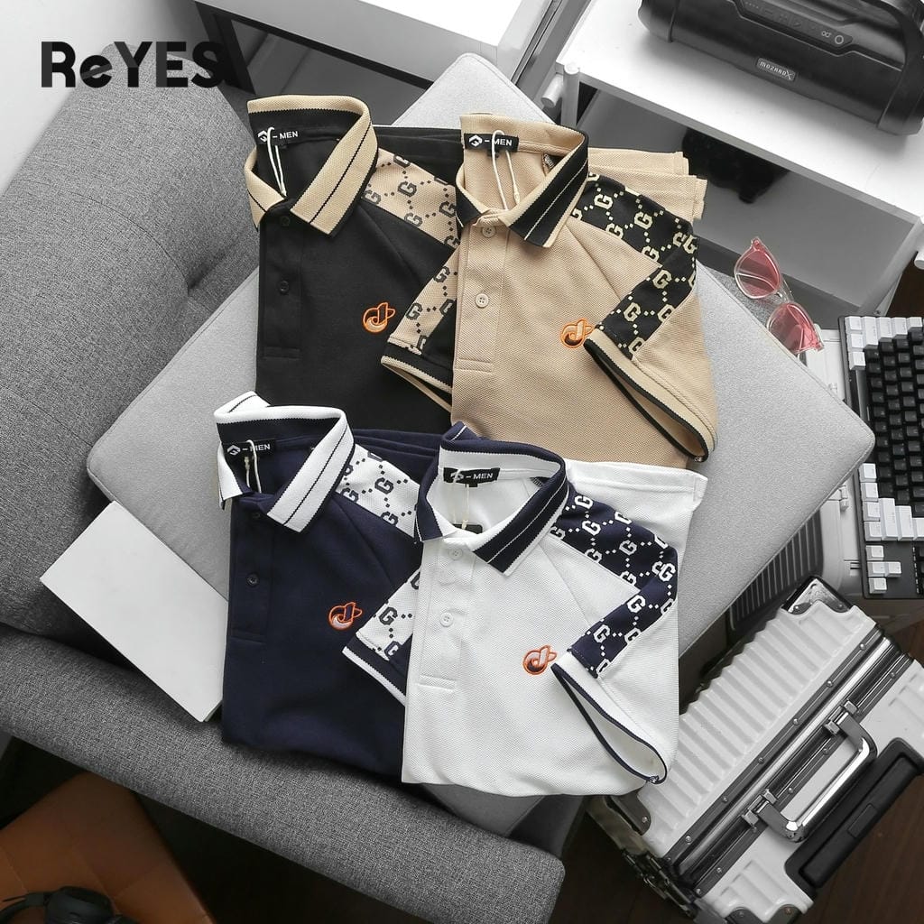 Áo thun nam polo có cổ ReYES RSP049 vải cá sấu vảy cá mát lạnh phong cách lịch lãm, có big size - Ảnh 4