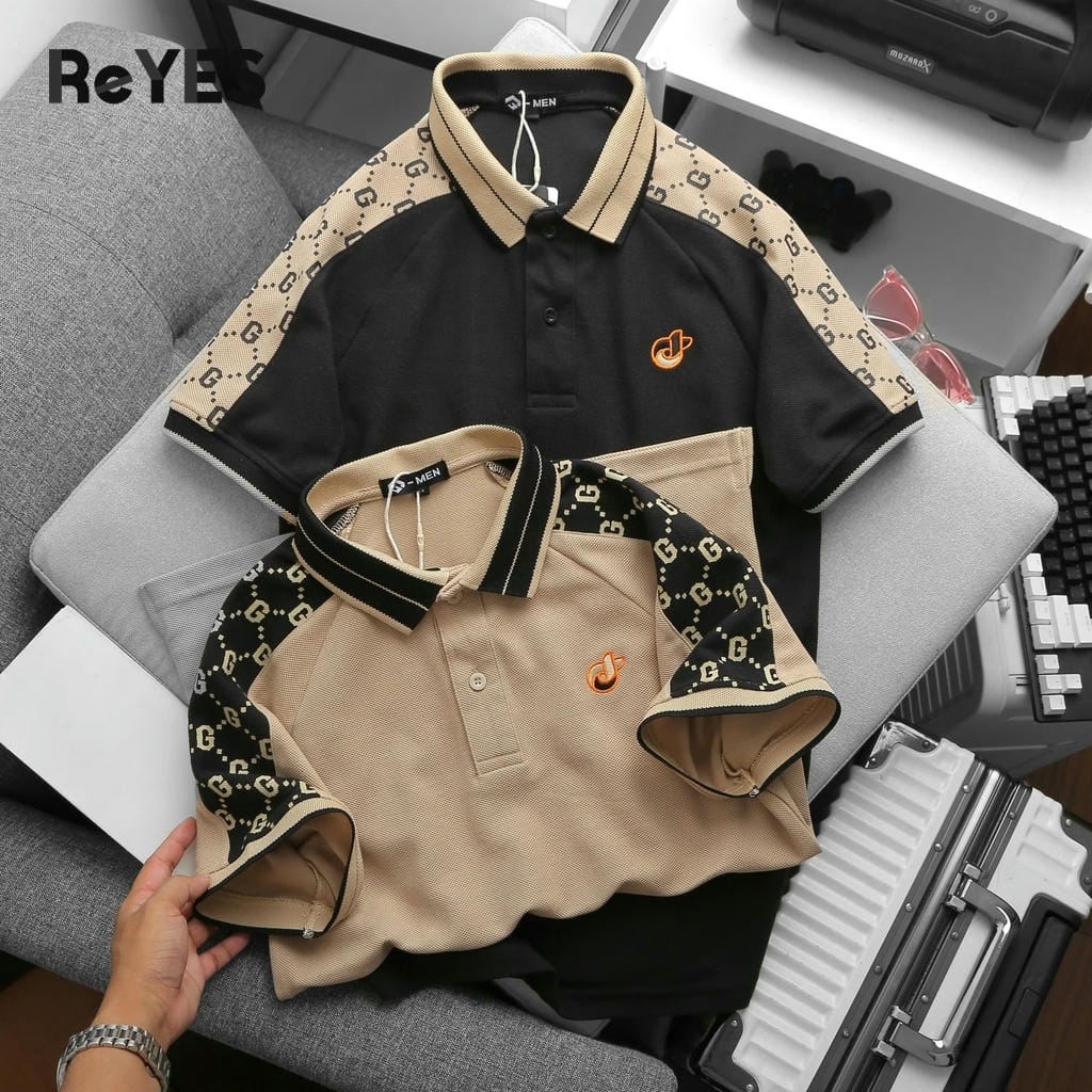 Áo thun nam polo có cổ ReYES RSP049 vải cá sấu vảy cá mát lạnh phong cách lịch lãm, có big size - Ảnh 5