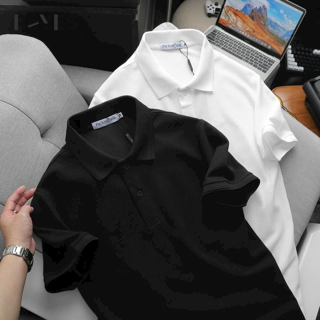 Áo thun nam polo có cổ tay ngắn màu basic trơn nhã nhặn vải mềm mát thấm hút tốt size đến 95kg ReYES RSP038 - Ảnh 5