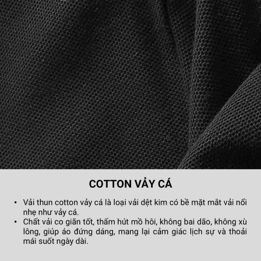 Alternative view of Áo thun nam polo tay ngắn cá sấu vảy cá cổ bẻ bo gân basic sang trọng ReYES RSP013