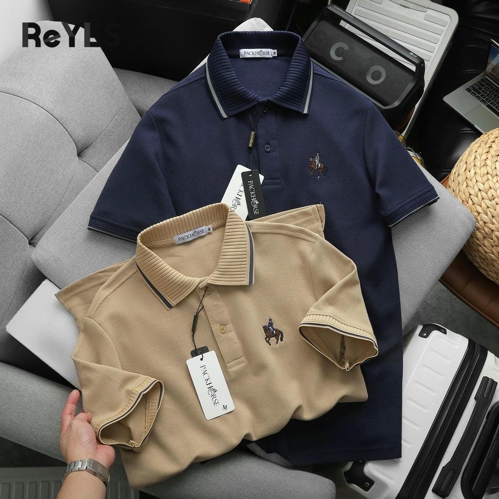 Áo thun nam polo tay ngắn cá sấu vảy cá cổ bẻ bo gân basic sang trọng ReYES RSP013 - Ảnh 6