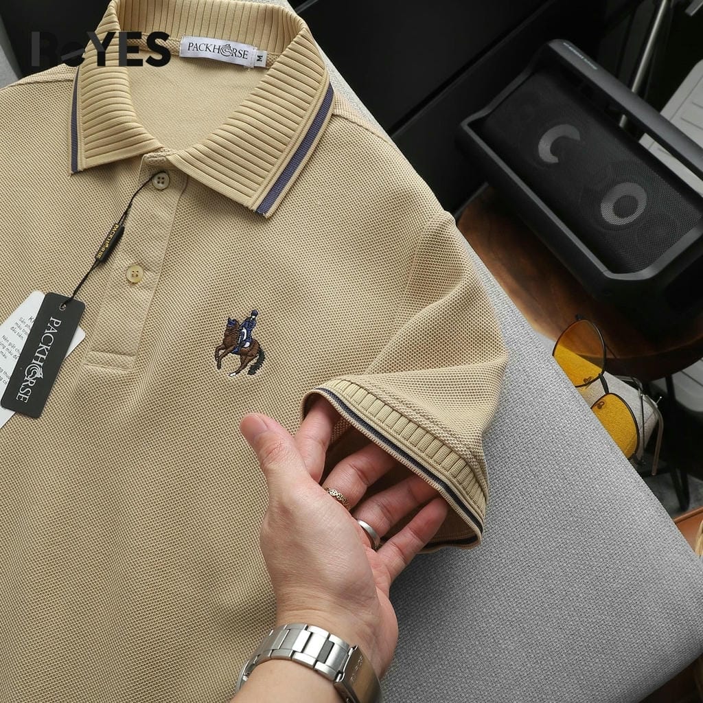 Áo thun nam polo tay ngắn cá sấu vảy cá cổ bẻ bo gân basic sang trọng ReYES RSP013 - Ảnh 7