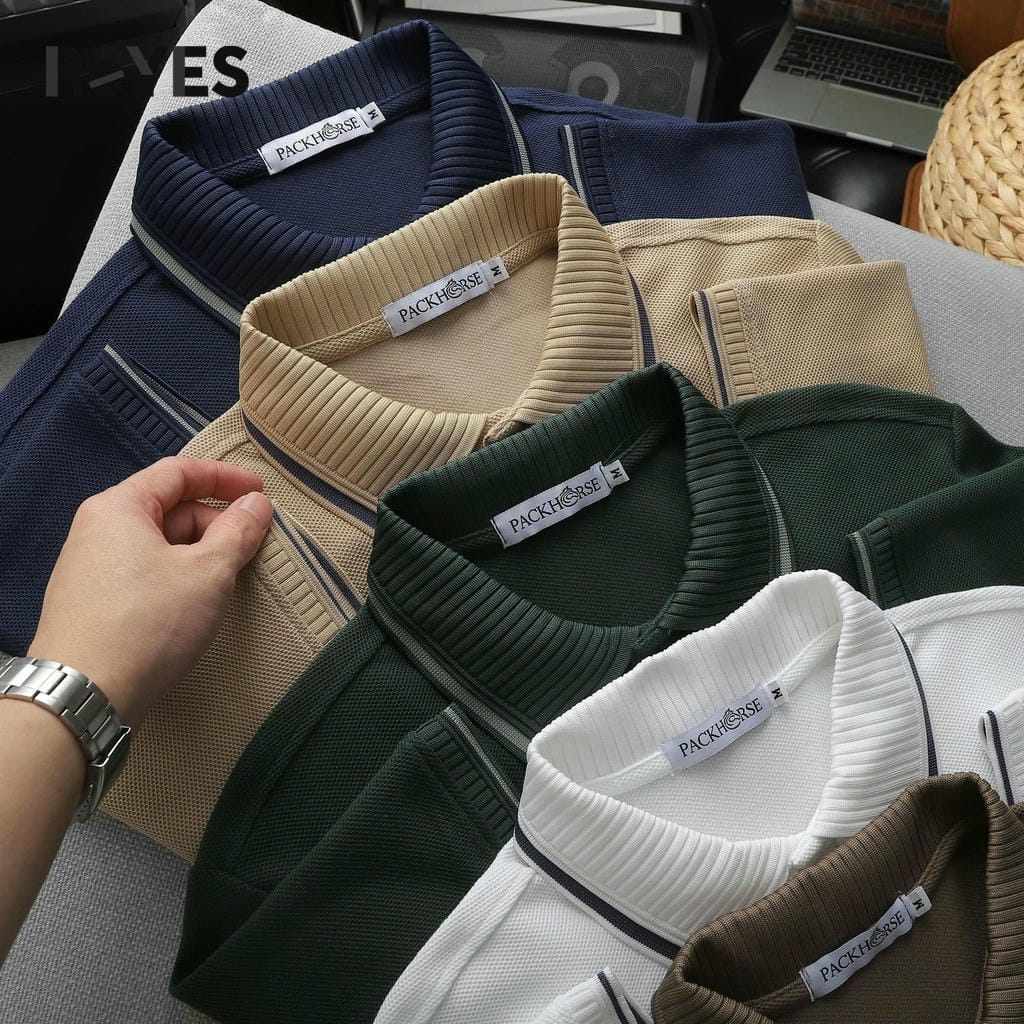 Áo thun nam polo tay ngắn cá sấu vảy cá cổ bẻ bo gân basic sang trọng ReYES RSP013 - Ảnh 9