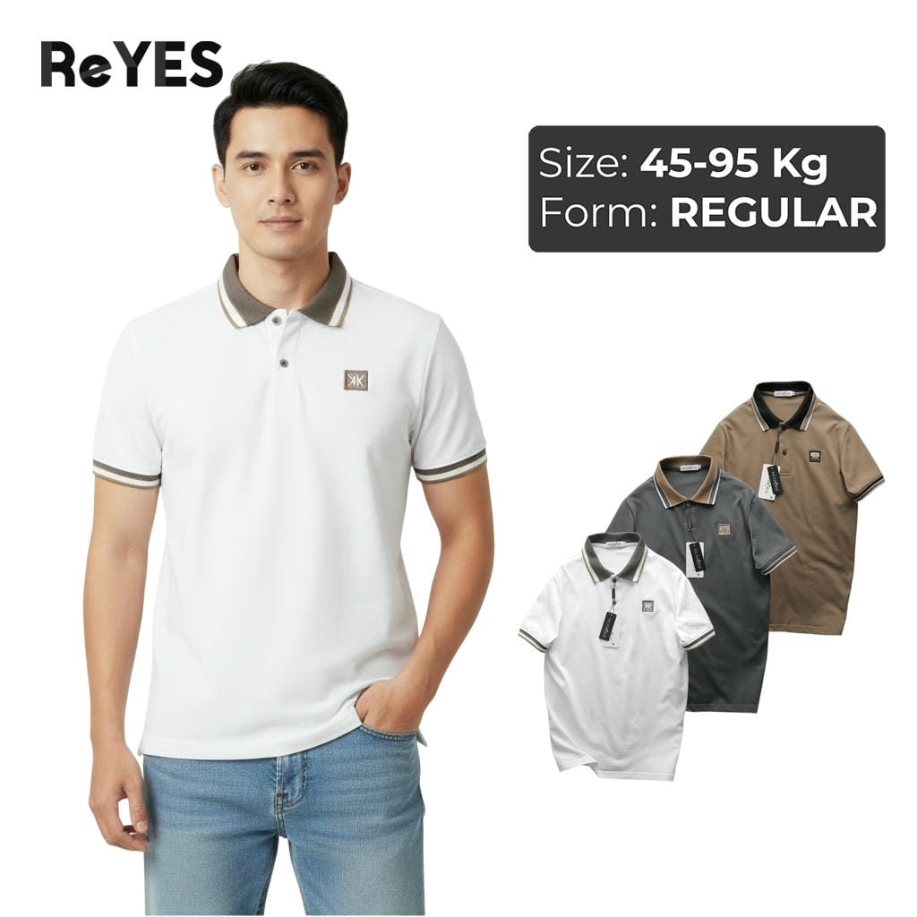 Áo thun nam polo tay ngắn Polo ReYES RSP050 cotton mịn mát, áo polo nam basic lịch sự công sở