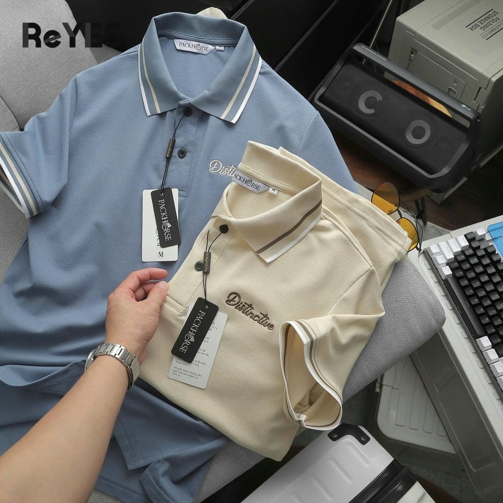 Áo thun nam polo tay ngắn ReYES RSP022, áo thun nam có cổ tici regular fit, có big size - Ảnh 5