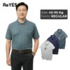 Áo thun nam trung niên có cổ có túi ngực, cotton muối cao cấp, form rộng thoải mái cho bố ReYES RCP007 có big size