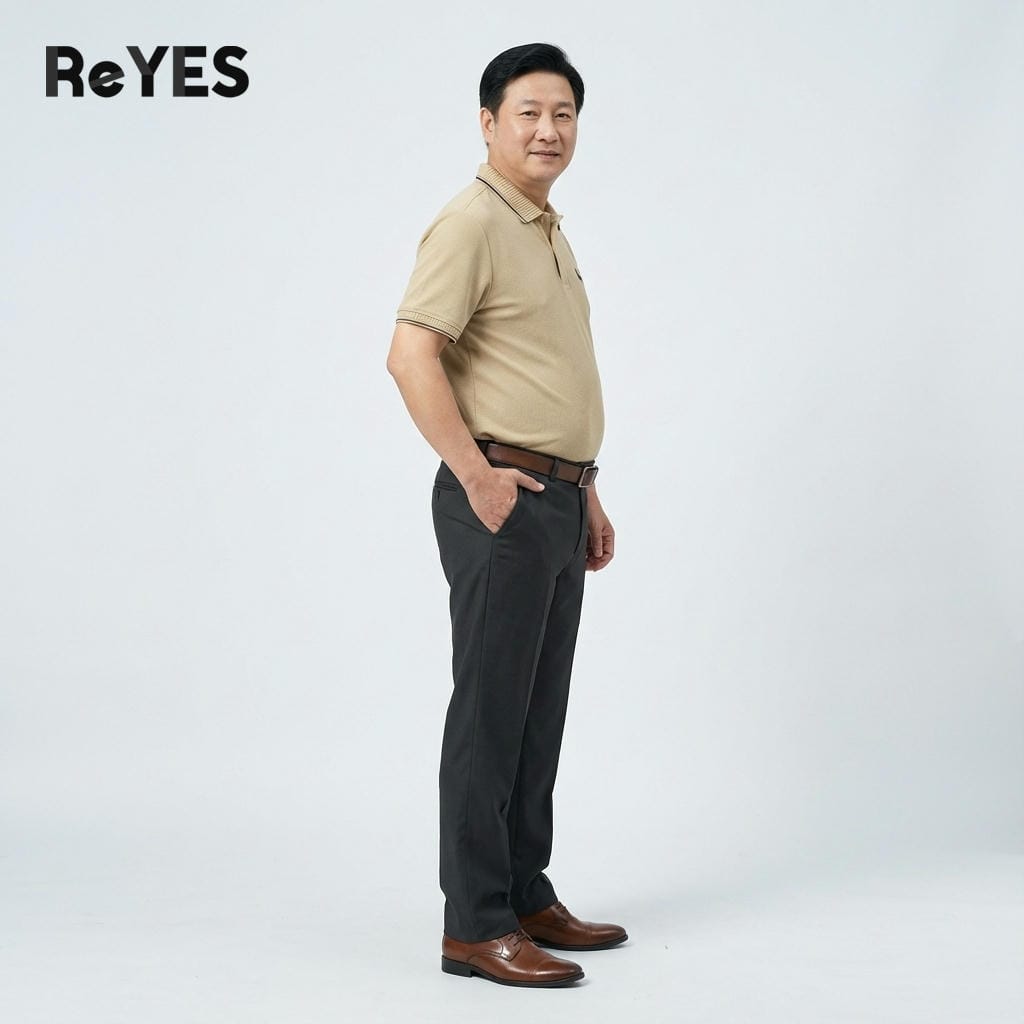 Alternative view of Áo thun nam trung niên có cổ vải cá sấu cao cấp form rộng lịch sự làm quà tặng bố ReYES RSP013