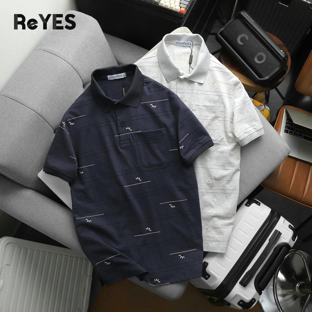 Áo thun nam trung niên có túi vải cotton muối cao cấp form rộng cho bố ReYES RCP001, có size lớn, big size - Ảnh 8