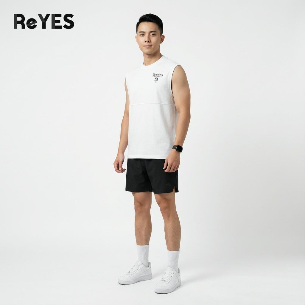 Áo Thun Sát Nách Nam Tanktop Thể Thao Tập Gym Mặc Nhà Vải Mát Co Giãn Đủ Màu ReYES RBL001 - Ảnh 3