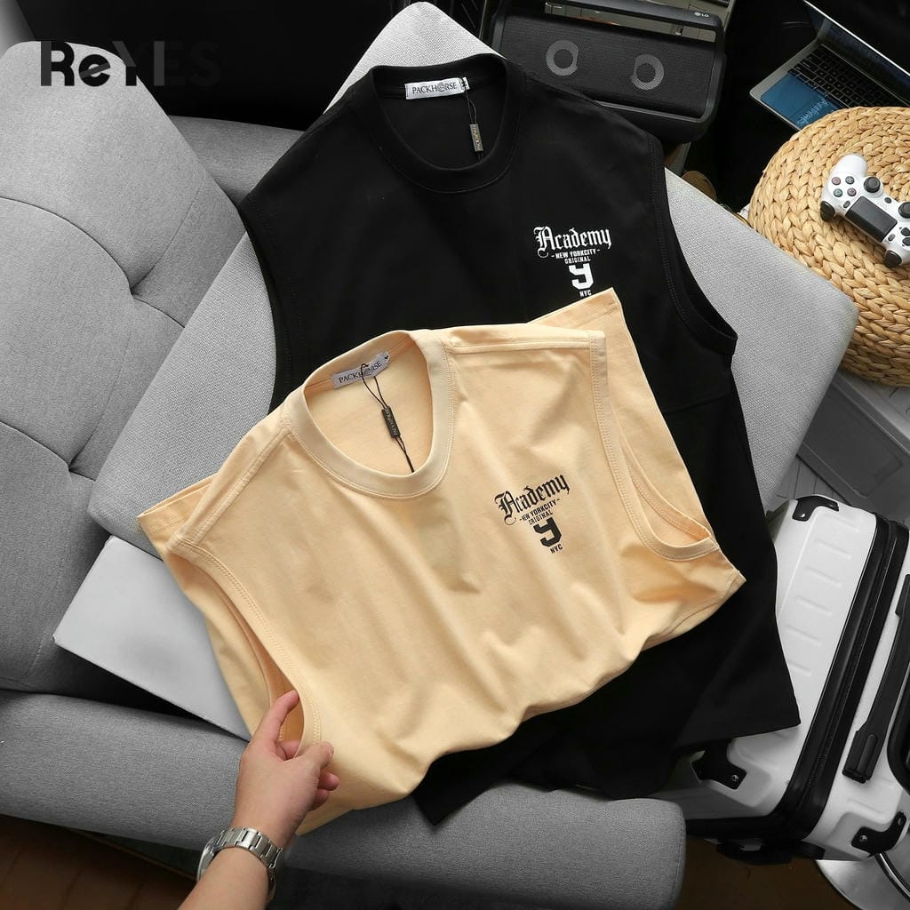 Áo Thun Sát Nách Nam Tanktop Thể Thao Tập Gym Mặc Nhà Vải Mát Co Giãn Đủ Màu ReYES RBL001 - Ảnh 6