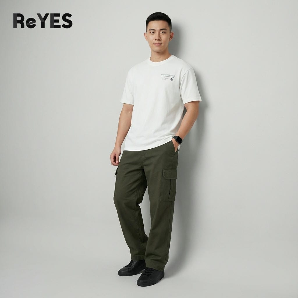 Áo Thun Unisex Form Rộng ReYES ROT003 Cotton Khô 100% - Áo Phông Nam Nữ Oversize In Chữ Cá Tính Mặc Đôi Đi Chơi - Ảnh 3