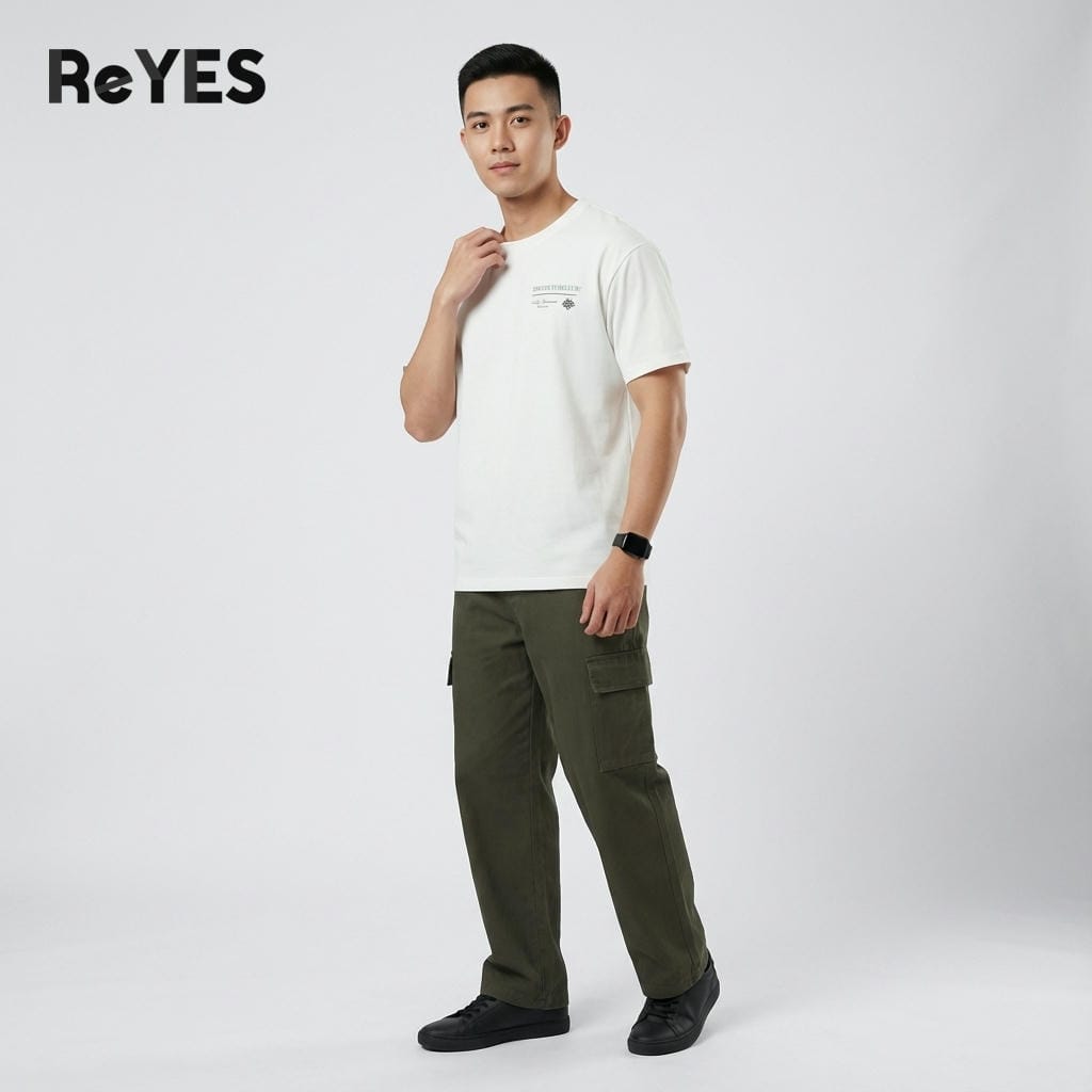 Áo Thun Unisex Form Rộng ReYES ROT003 Cotton Khô 100% - Áo Phông Nam Nữ Oversize In Chữ Cá Tính Mặc Đôi Đi Chơi - Ảnh 4