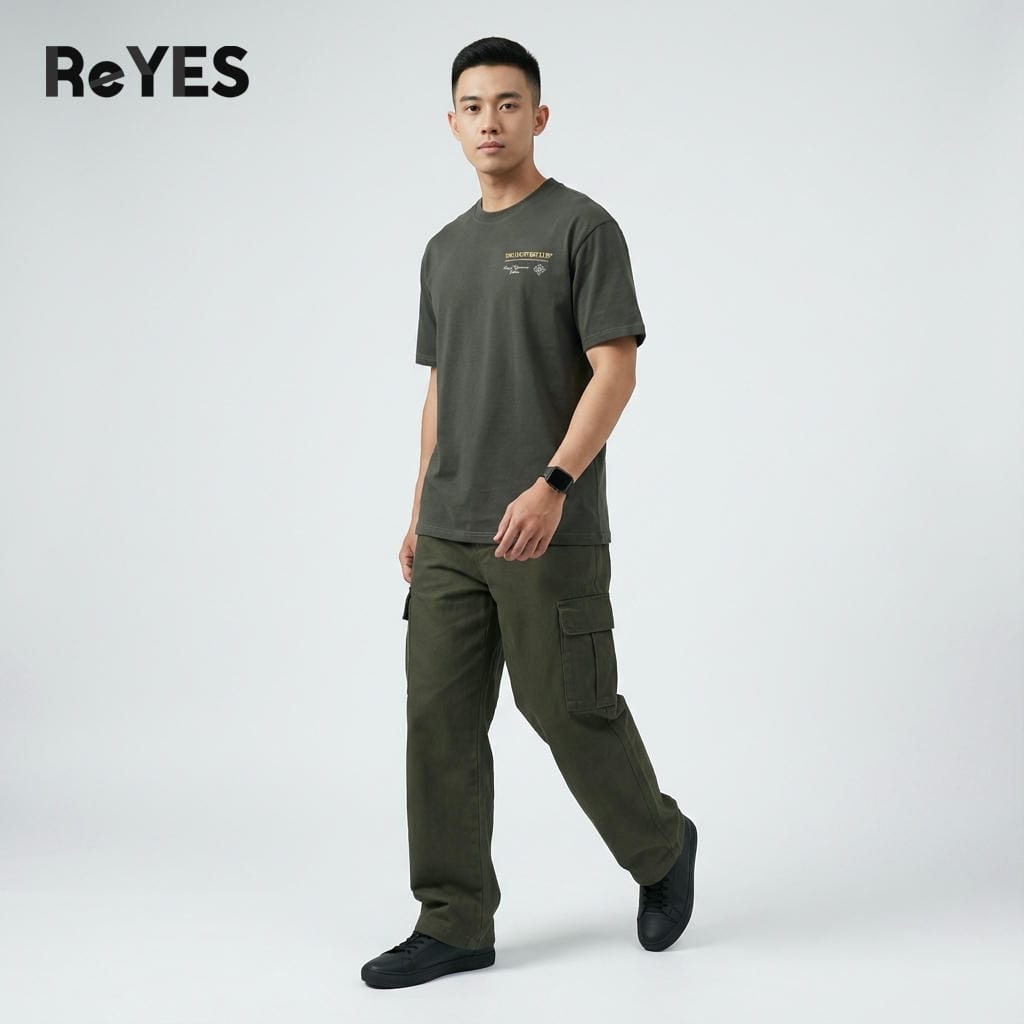 Áo Thun Unisex Form Rộng ReYES ROT003 Cotton Khô 100% - Áo Phông Nam Nữ Oversize In Chữ Cá Tính Mặc Đôi Đi Chơi - Ảnh 5