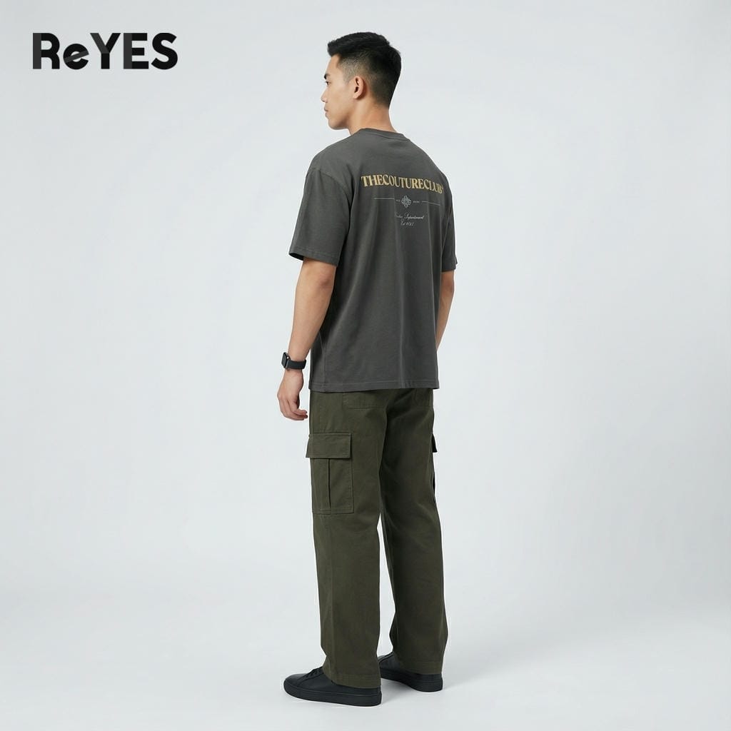 Áo Thun Unisex Form Rộng ReYES ROT003 Cotton Khô 100% - Áo Phông Nam Nữ Oversize In Chữ Cá Tính Mặc Đôi Đi Chơi - Ảnh 6