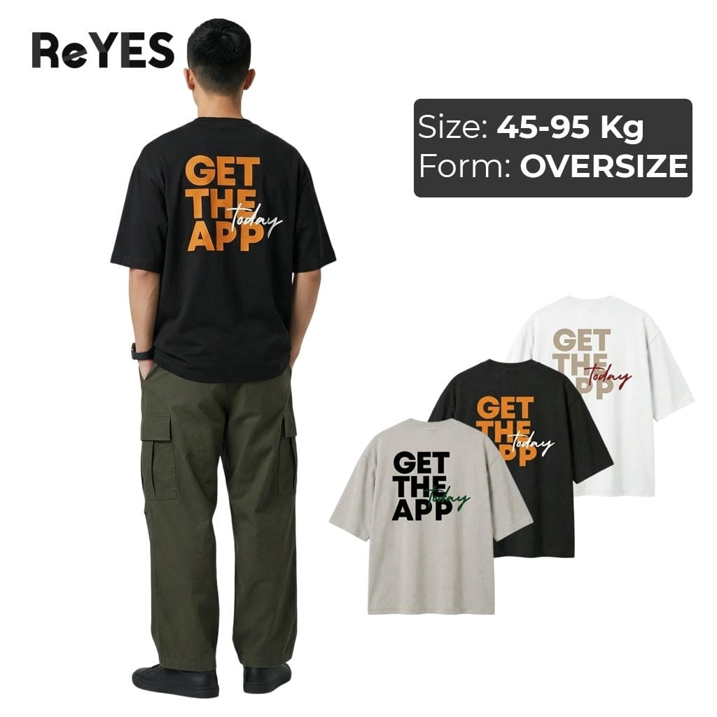 Áo thun unisex form rộng tay lỡ in chữ sau lưng ReYES ROT004 Áo phông nam nữ cotton 100% thoáng mát