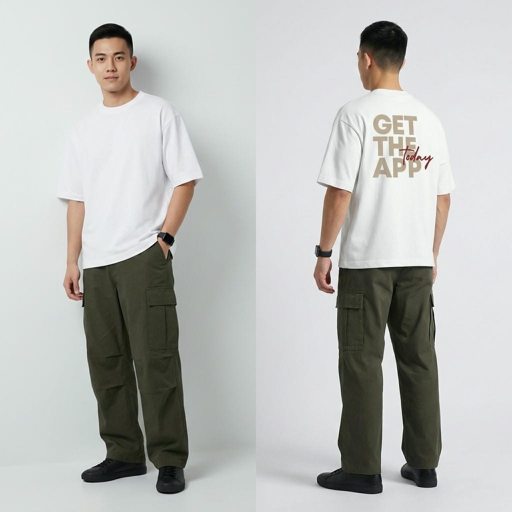 Áo thun unisex form rộng tay lỡ in chữ sau lưng ReYES ROT004 Áo phông nam nữ cotton 100% thoáng mát - Ảnh 4