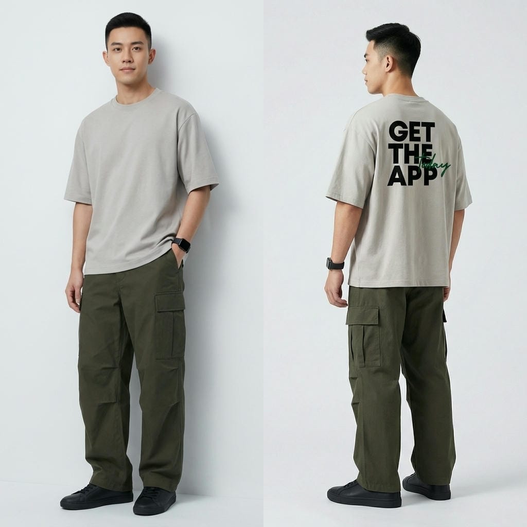Áo thun unisex form rộng tay lỡ in chữ sau lưng ReYES ROT004 Áo phông nam nữ cotton 100% thoáng mát - Ảnh 6