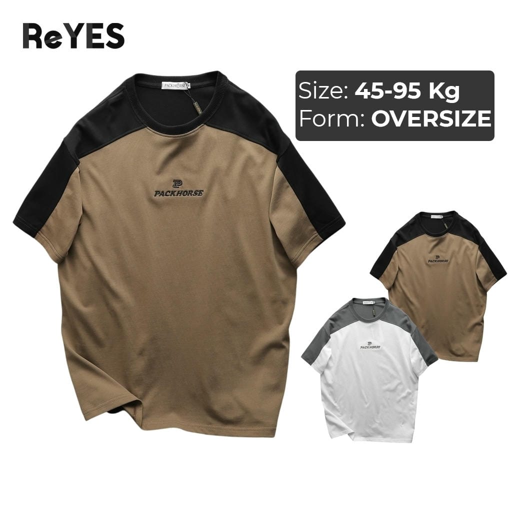 Áo thun unisex form rộng tay lỡ Raglan thêu logo,áo phông nam nữ cotton khô 100% thoáng mát ReYES ROT009