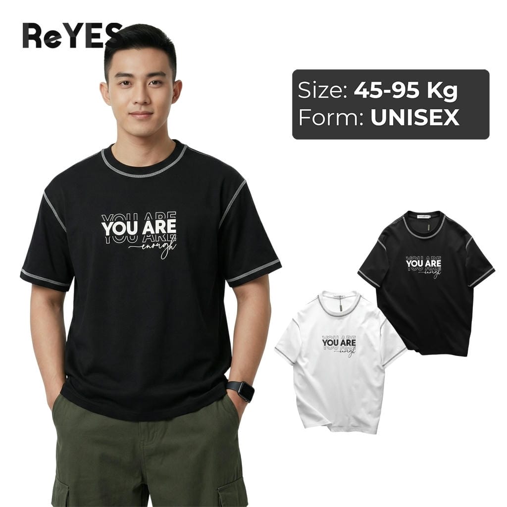 Áo thun unisex nam nữ ARE form rộng cotton CPAU thoáng mát áo phông nam nữ phong cách streetwear ReYES RUS007