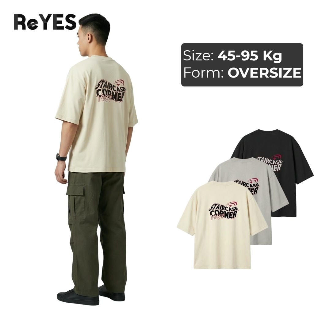 Áo thun unisex nam nữ CORNER cotton 100% form rộng oversize in hình sau lưng đi chơi đi học ReYES ROT014