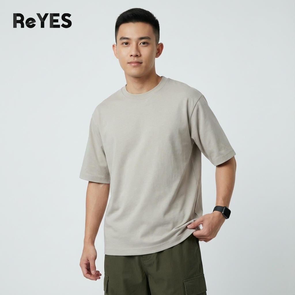 Áo thun unisex nam nữ cotton 100% form rộng oversize áo phông unisex trơn basic local brand style ReYES ROT002 - Ảnh 5