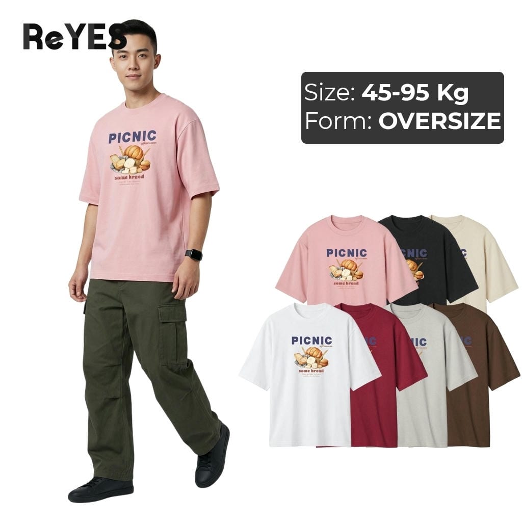 Áo thun unisex nam nữ form rộng in hình ReYES ROT006 vintage, áo phông oversize chất Cotton khô 100% dày dặn thoáng mát