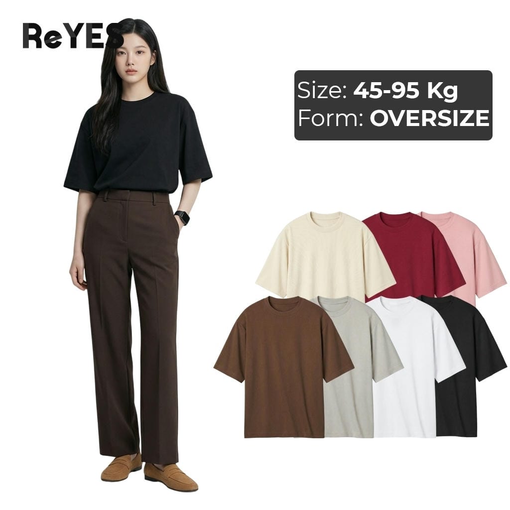 Áo Thun Unisex Nam Nữ Form Rộng Oversize, áo Phông Trơn Basic 100% Cotton Mát Mịn Dễ Phối Đồ ReYES ROT002