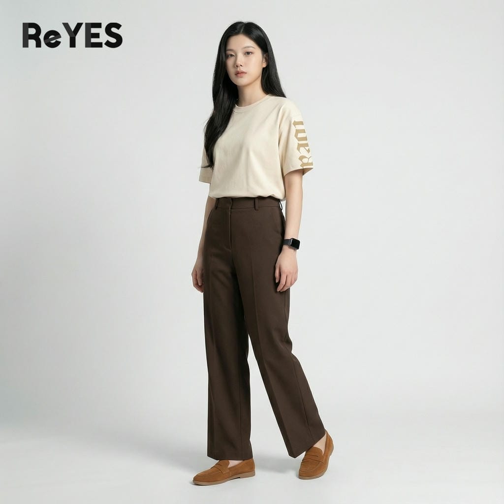 Alternative view of Áo thun unisex nam nữ form rộng oversize chất cotton 100% thấm hút mồ hôi họa tiết in tay đi học đi chơi ReYES ROT008