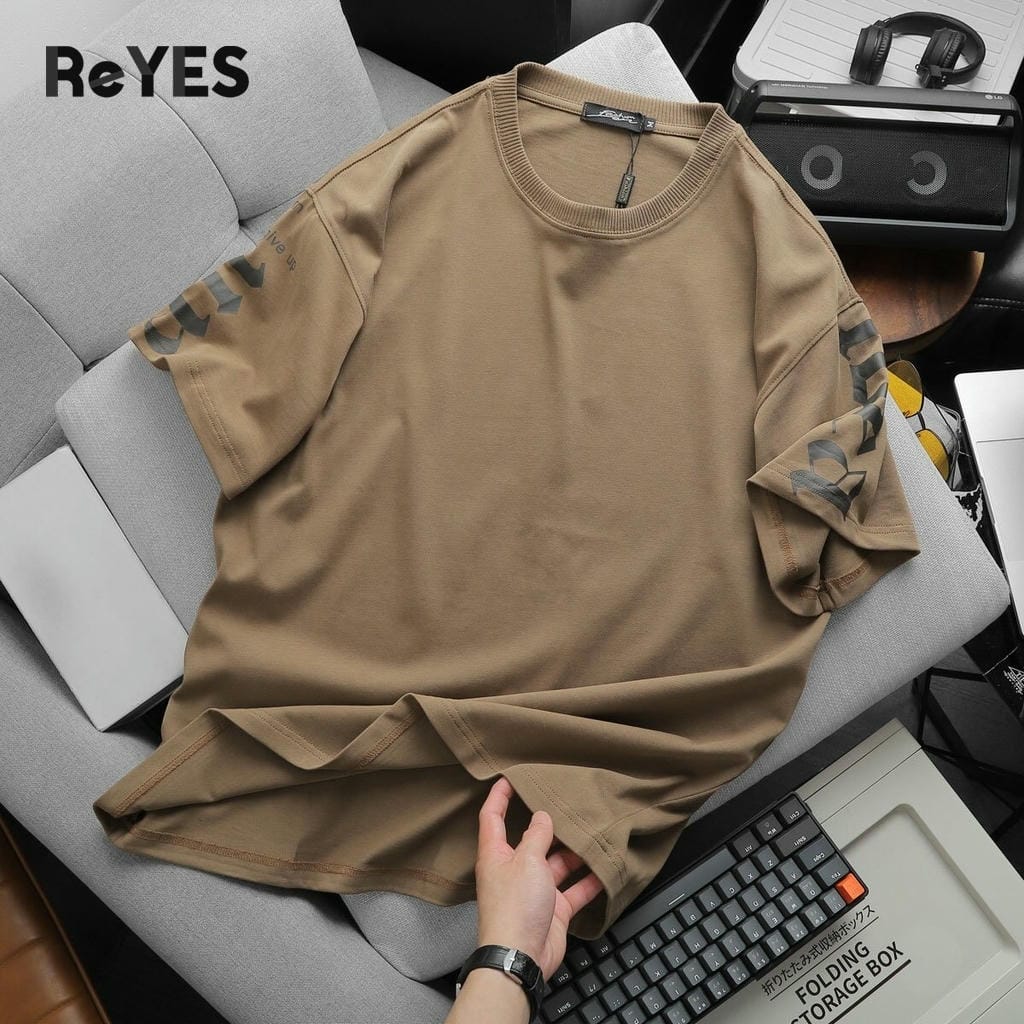 Áo thun unisex nam nữ form rộng oversize chất cotton 100% thấm hút mồ hôi họa tiết in tay đi học đi chơi ReYES ROT008 - Ảnh 9