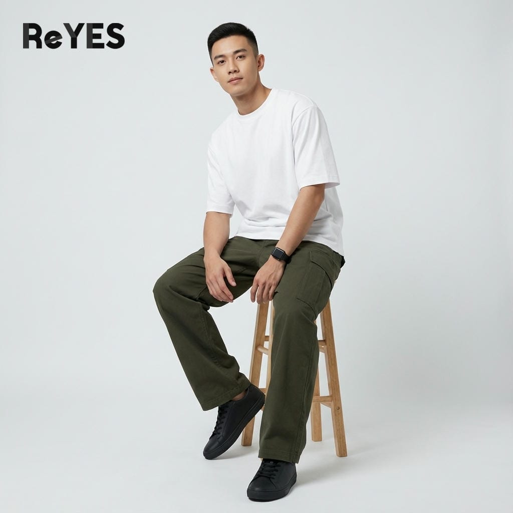 Áo thun unisex nam nữ form rộng oversize cotton 100% basic cân mọi outfit đi học đi chơi ReYES ROT002 - Ảnh 5