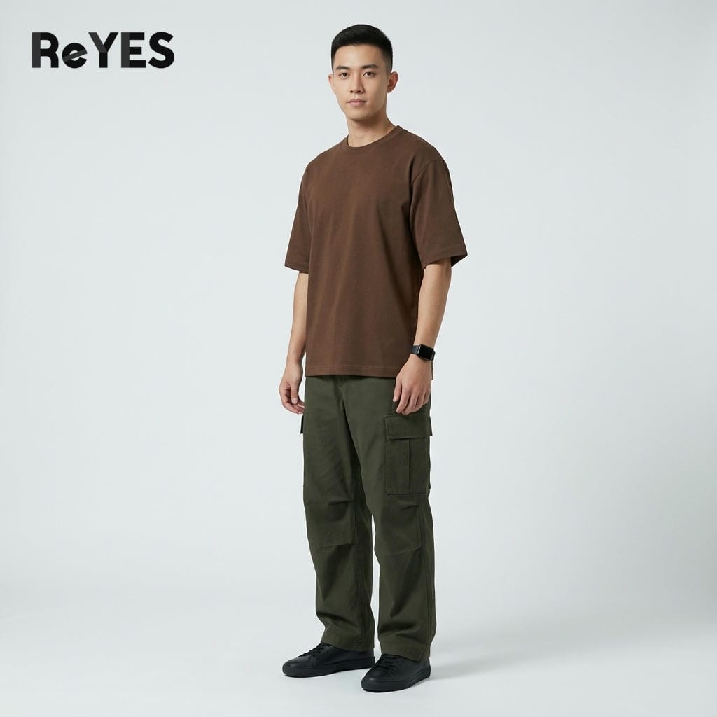 Áo thun unisex nam nữ form rộng oversize cotton 100% basic cân mọi outfit đi học đi chơi ReYES ROT002 - Ảnh 6