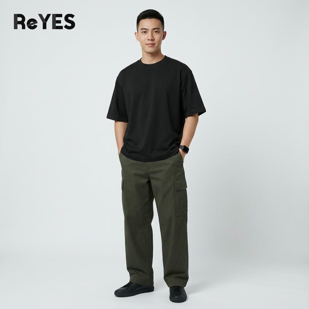 Áo thun unisex nam nữ form rộng oversize cotton 100% basic cân mọi outfit đi học đi chơi ReYES ROT002 - Ảnh 7