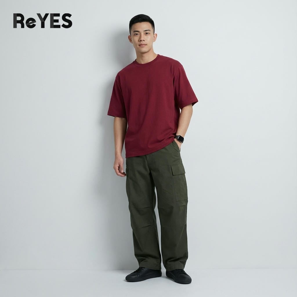 Áo thun unisex nam nữ form rộng oversize cotton 100% basic cân mọi outfit đi học đi chơi ReYES ROT002 - Ảnh 8